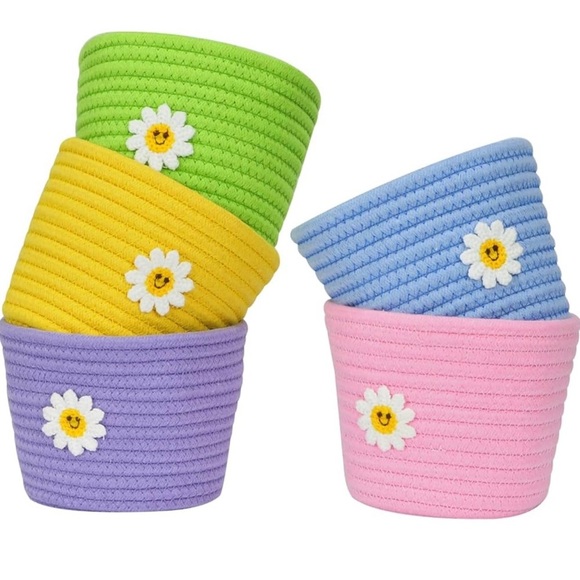 ☀️☀️Set of 5 Mini Cotton Rope Storage Baskets - Picture 6 of 8